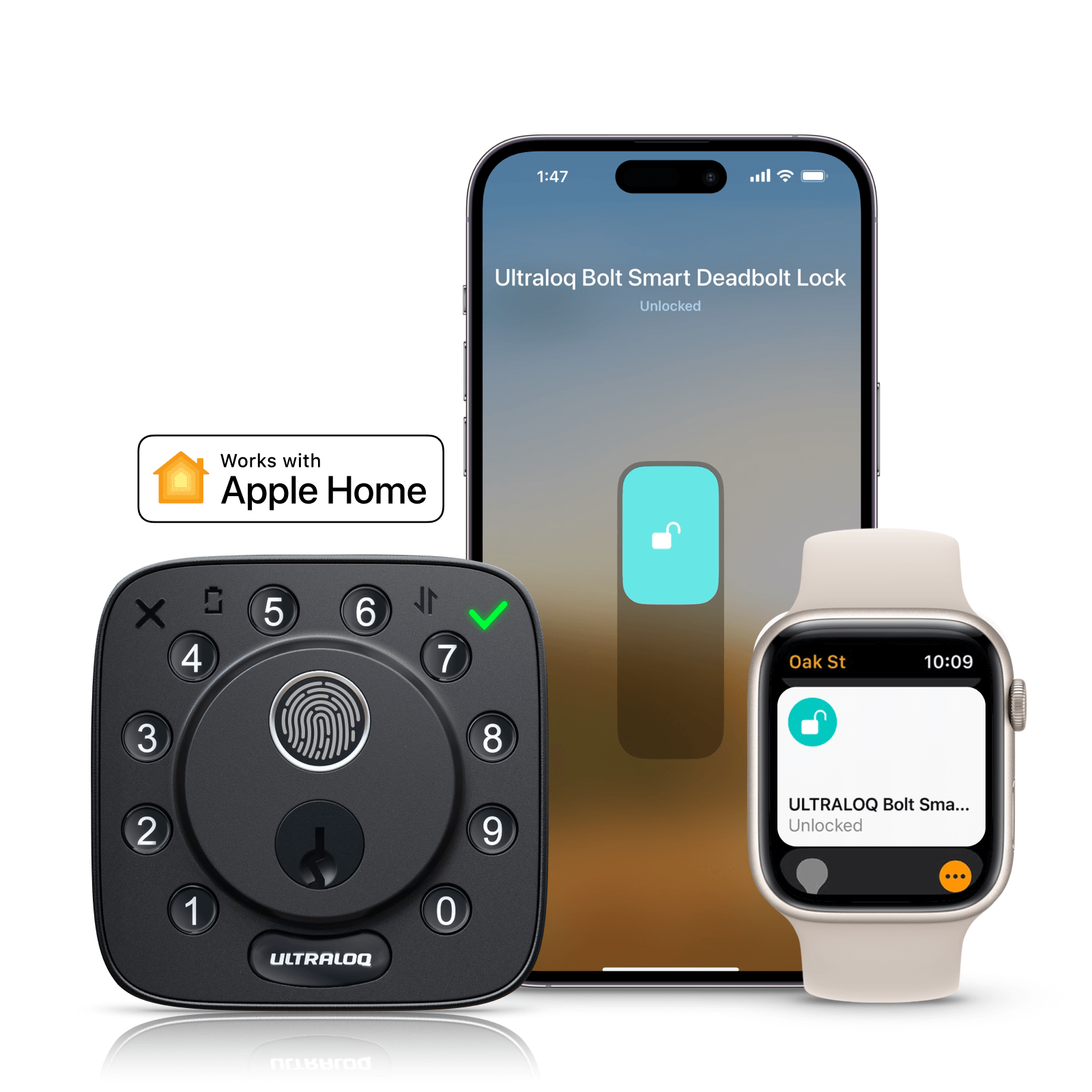 Bolt Fingerprint Apple Home + WiFi + Bluetooth Black Main Image