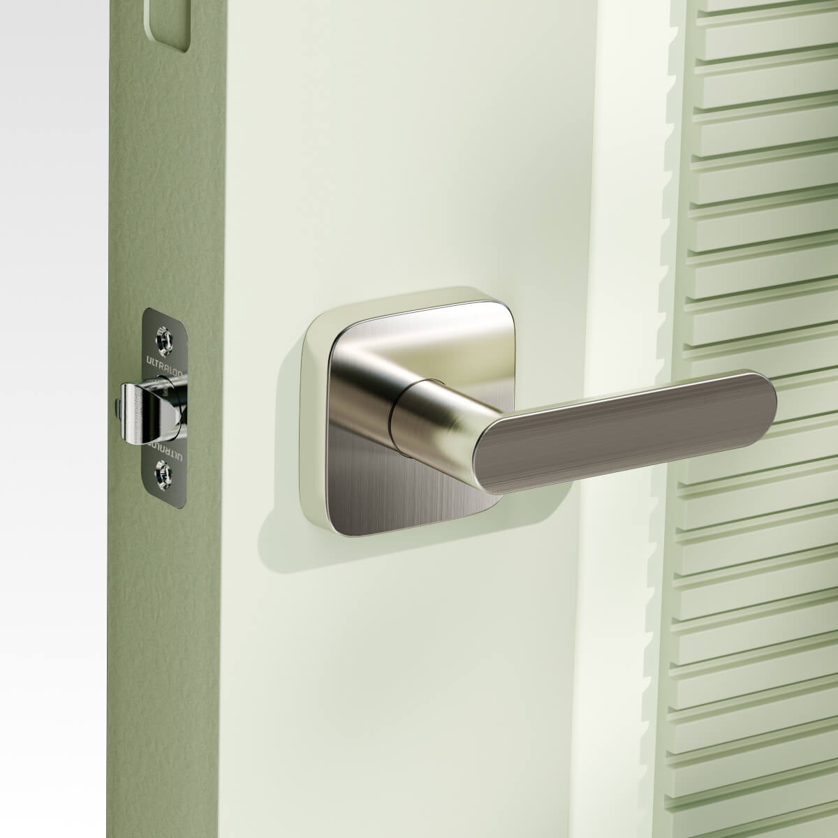 A detailed close-up of the Zinc Alloy Passage Lever Handle,  highlighting its premium finish and sturdy design.