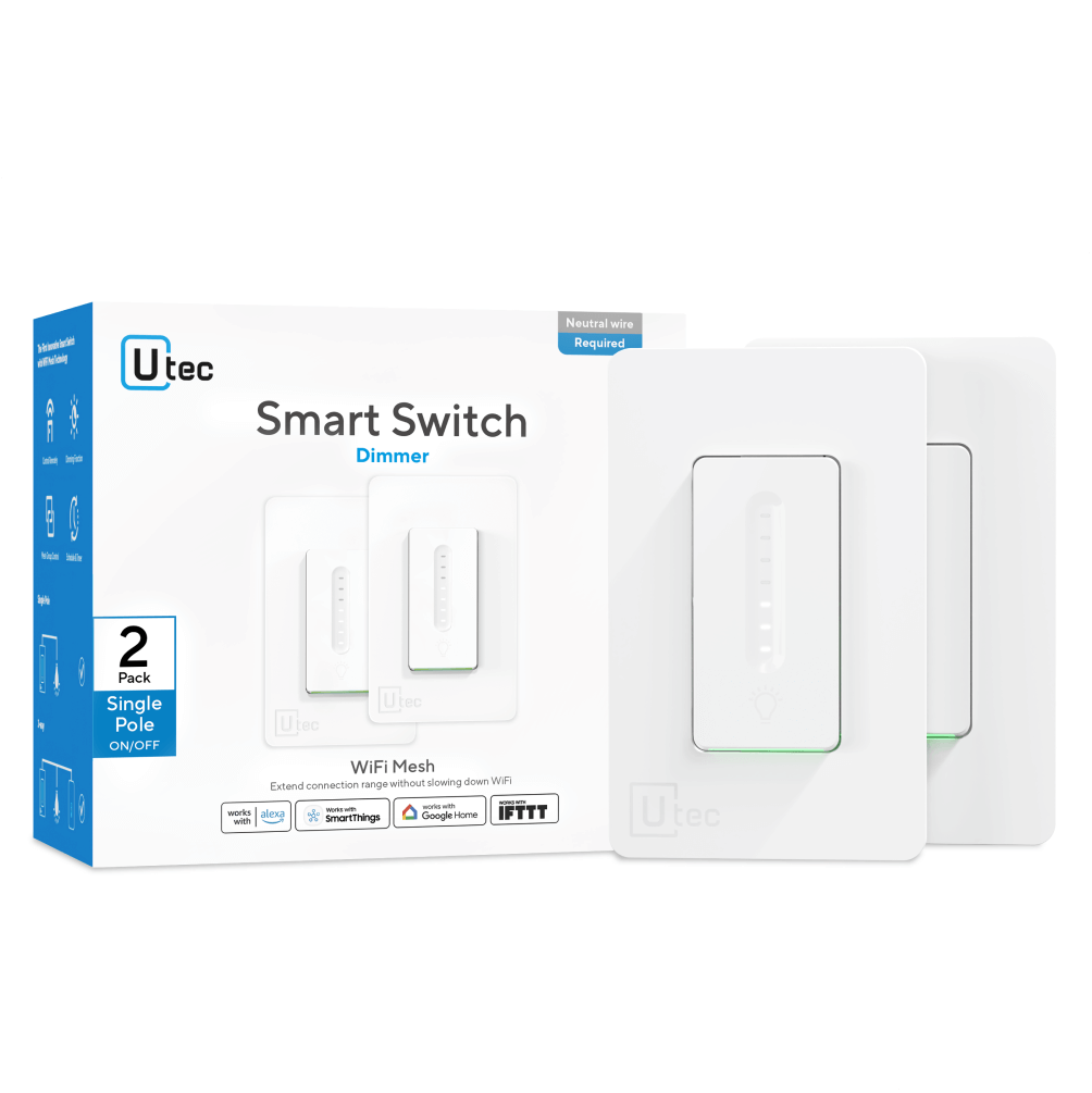 U-tec Smart Switch Dimmer Single Pole - 2-pack