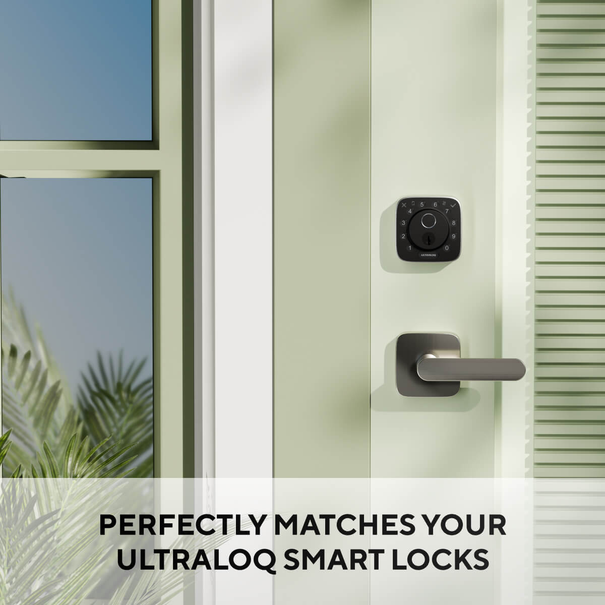 Zinc Alloy Passage Lever Handle perfectly paired with ULTRALOQ smart lock.