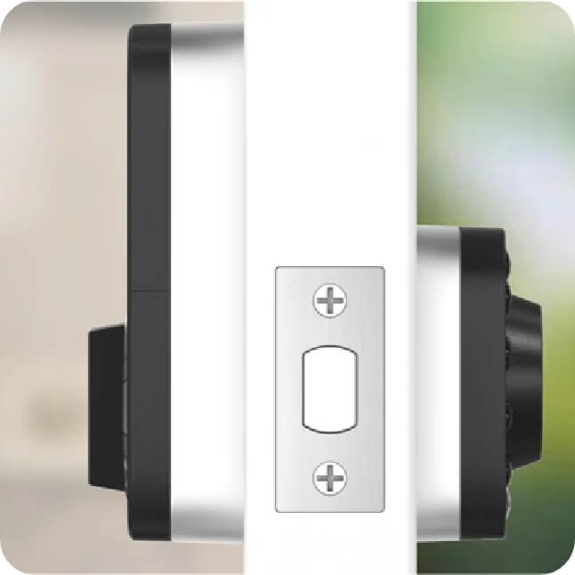 Image showing smart lock's two-layer protection and a dynamic key.