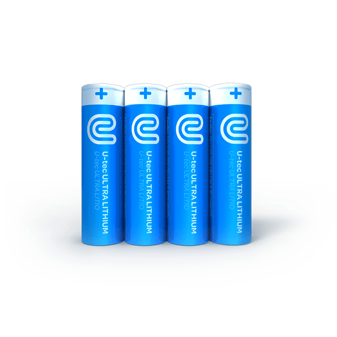 U-tec AA Ultra Lithium Batteries (Single Use) - 4 pack